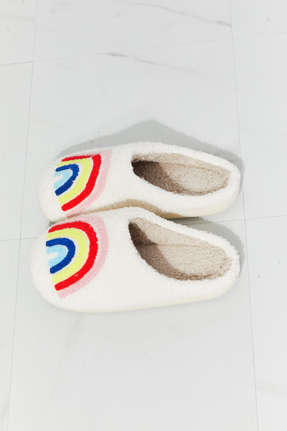 Rainbow Cozy Slide Slipper
