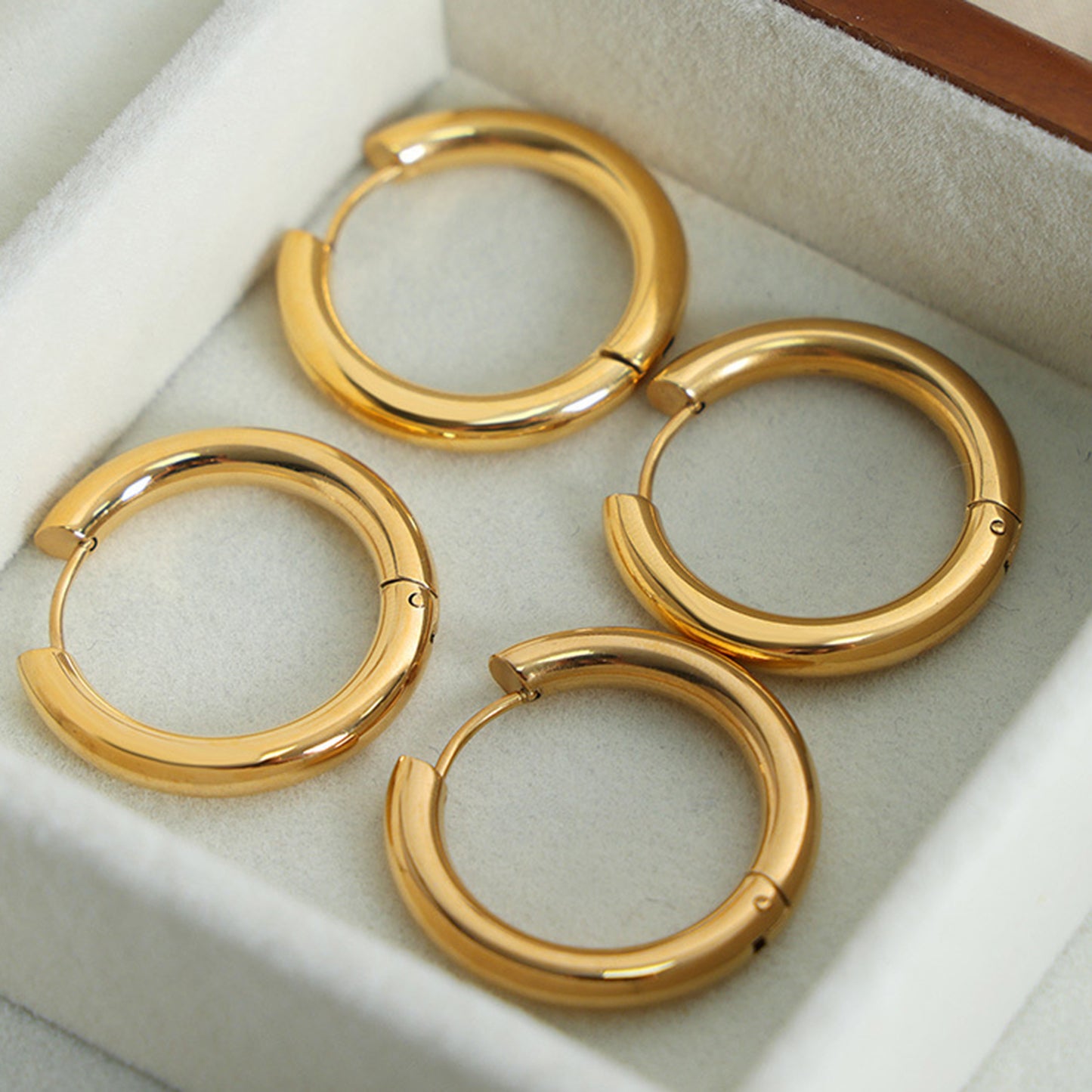 All You Need Huggie Earrings in 18k Gold