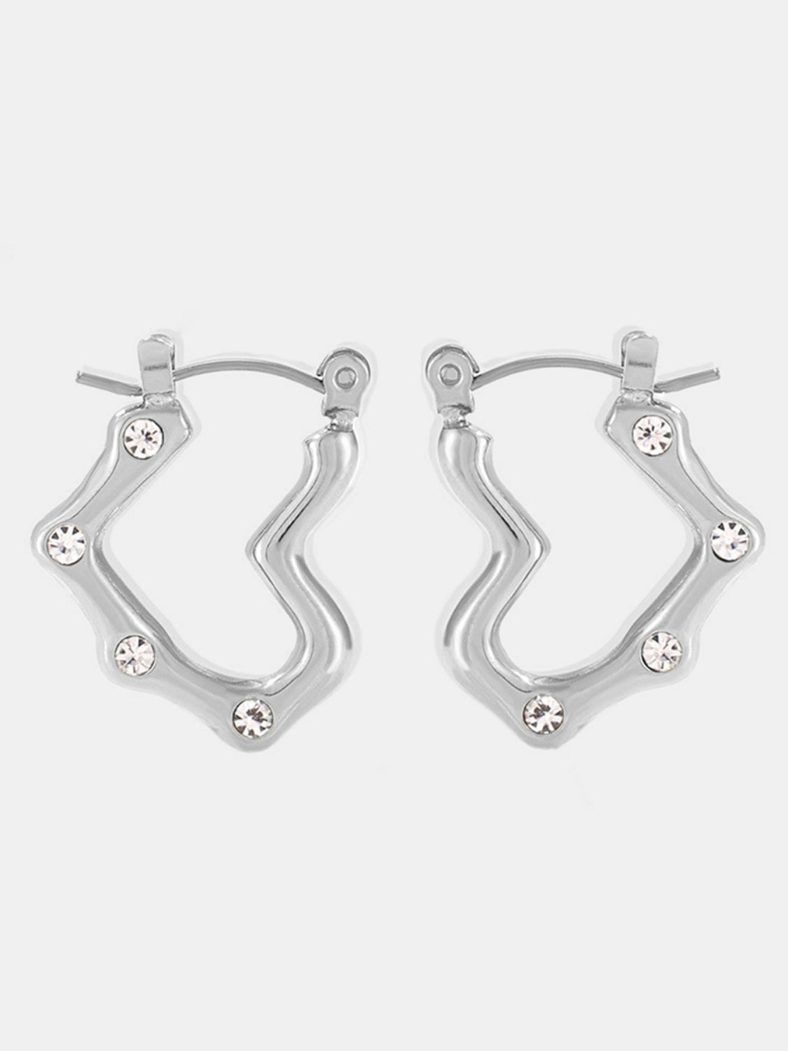 Gold Heart Hoop Earrings