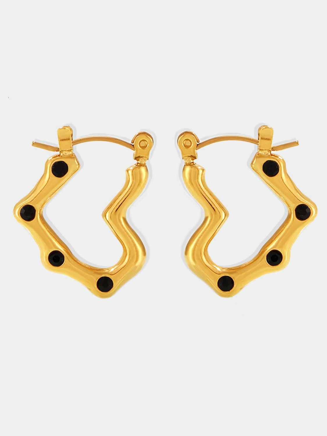 Gold Heart Hoop Earrings