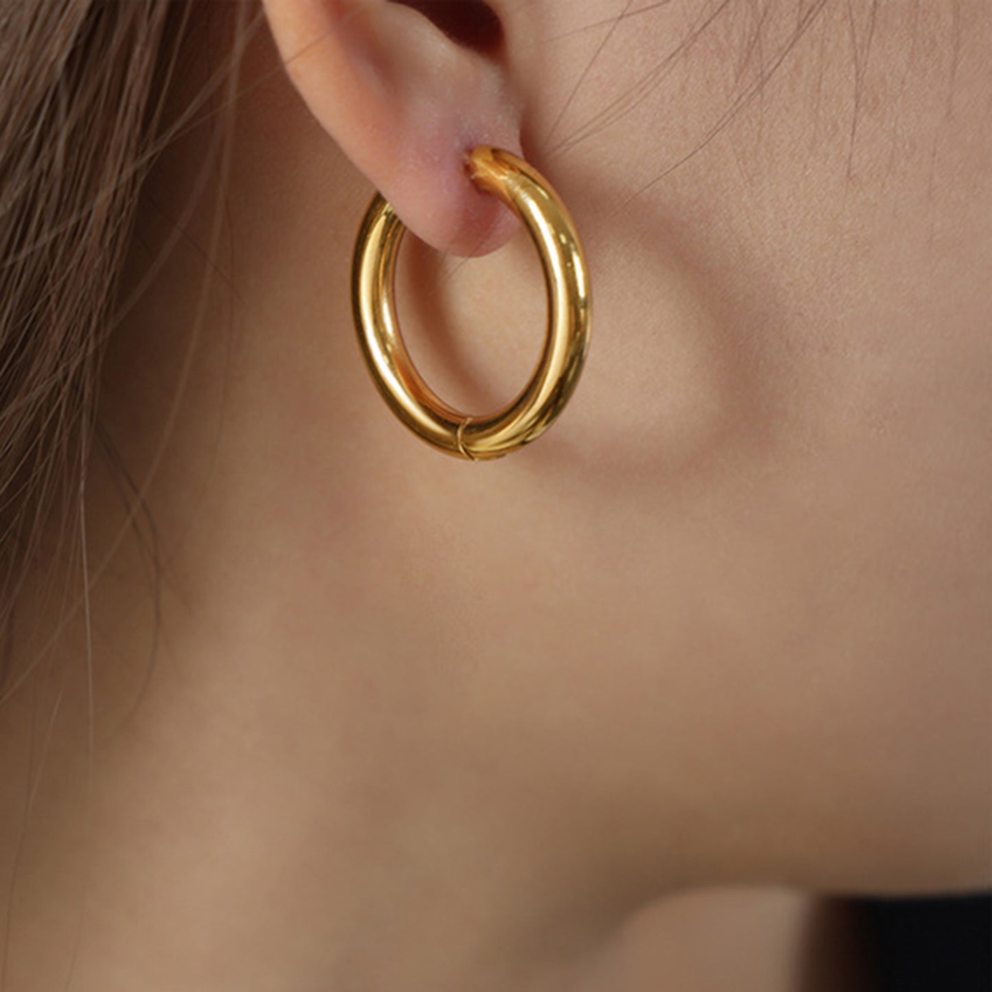 All You Need Huggie Earrings in 18k Gold