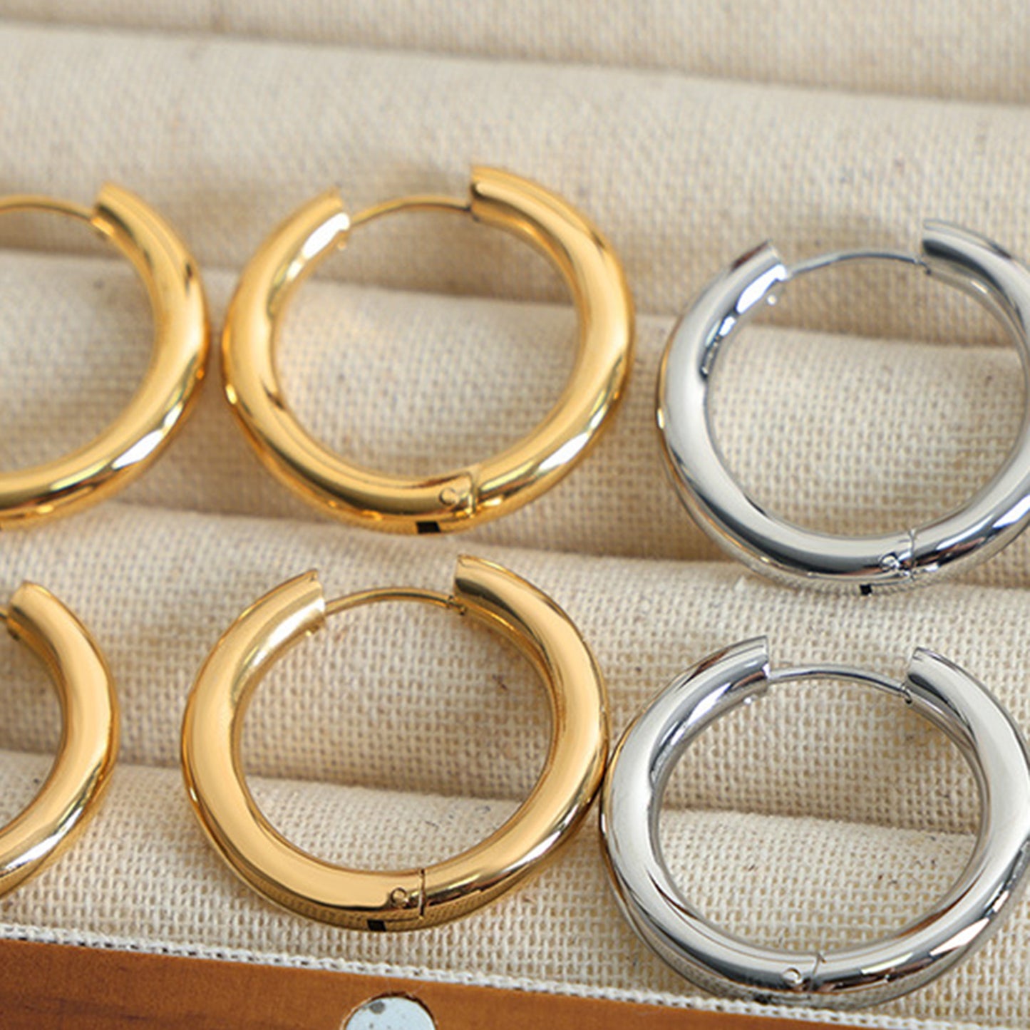 All You Need Huggie Earrings in 18k Gold