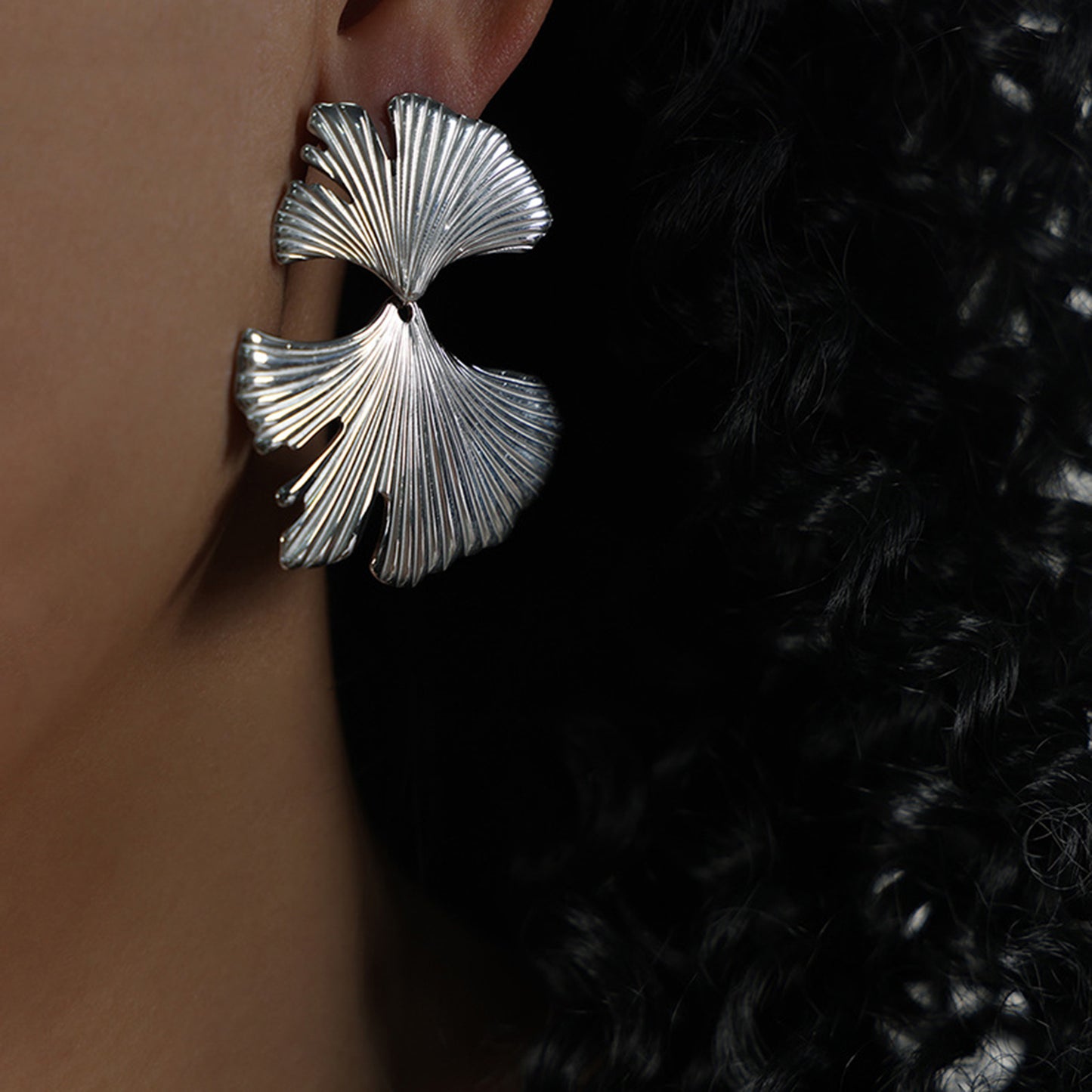 Ginkgo Biloba Stud Earrings