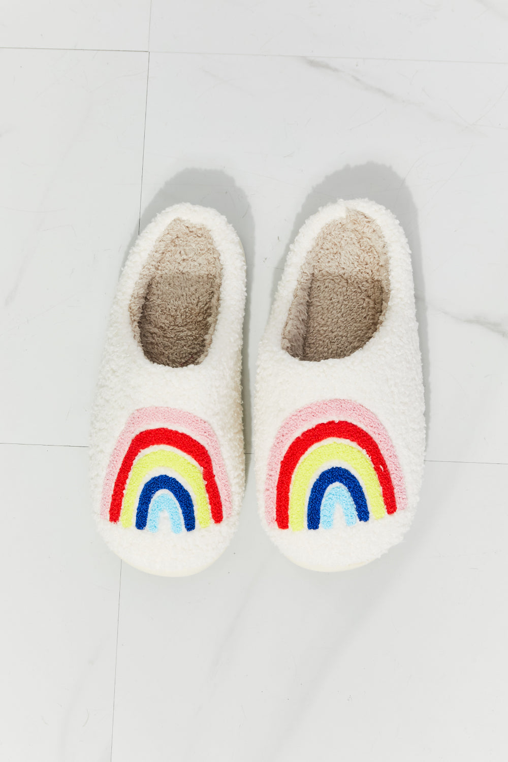 Rainbow Cozy Slide Slipper