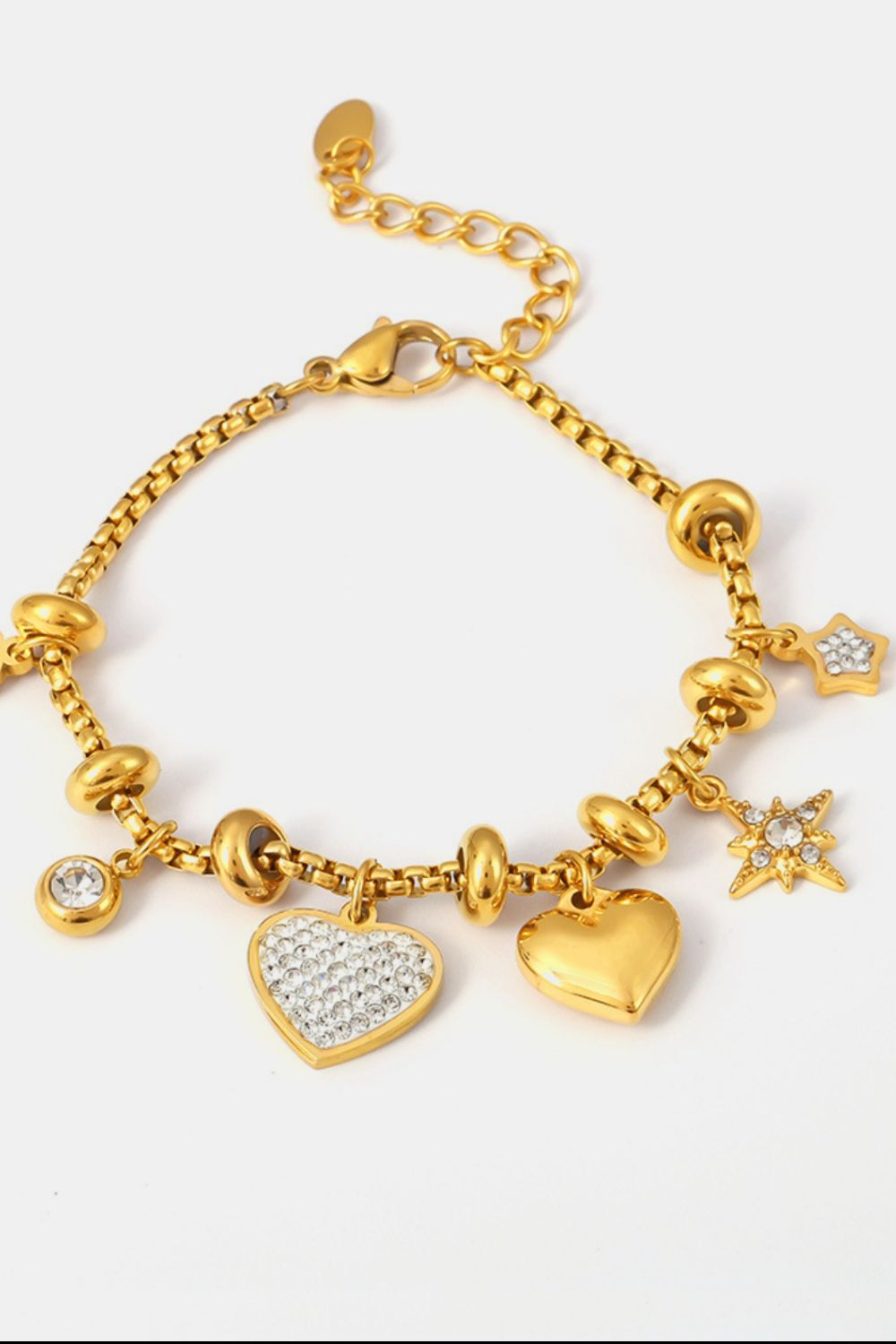 Hearts and Stars Charm Bracelet