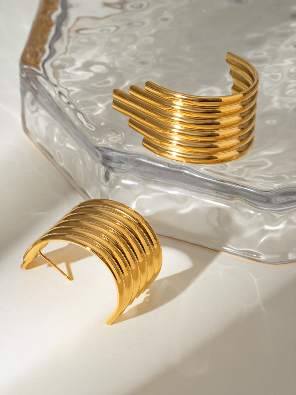 Luxe Gold Cuff Earrings