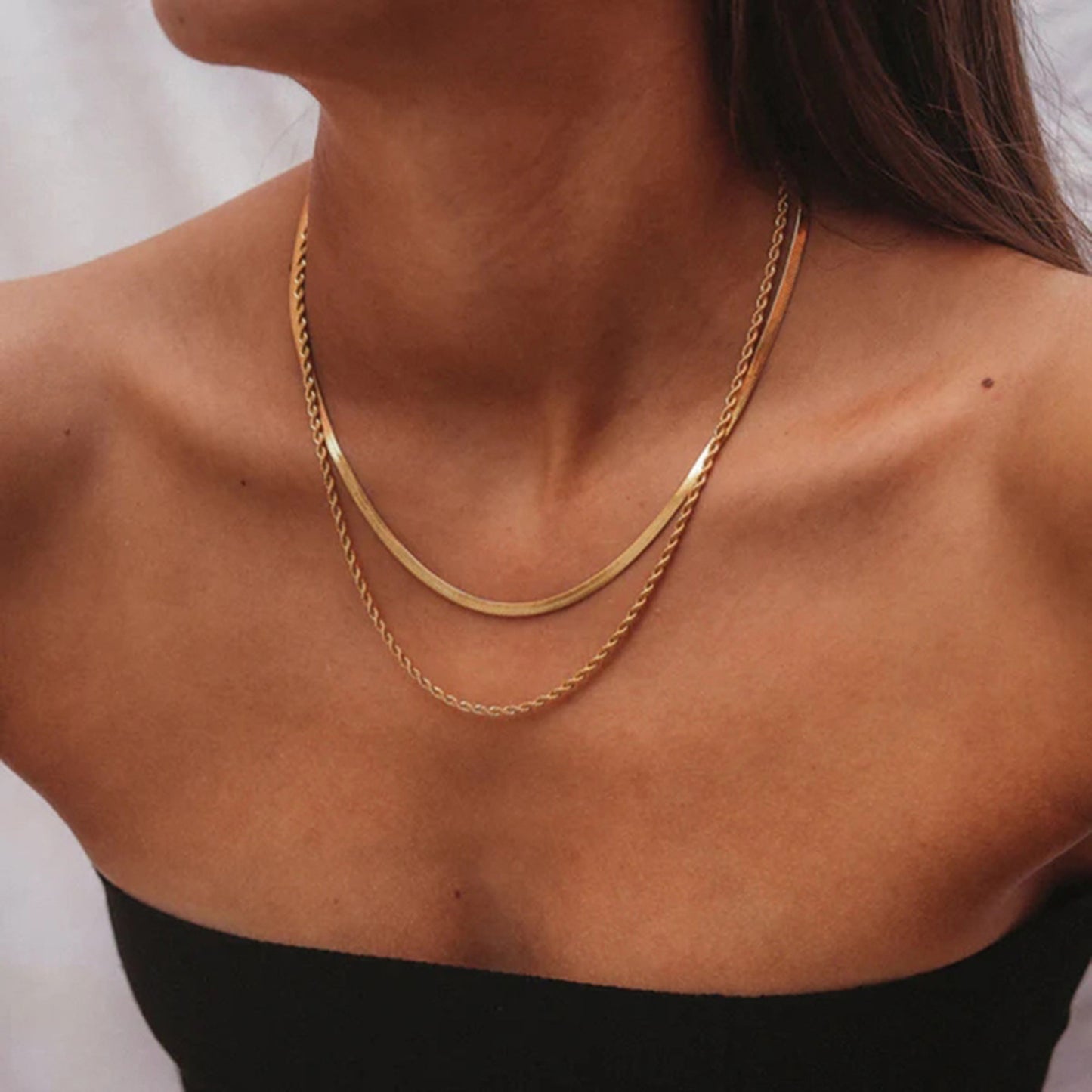 Everyday Double-Layered Gold Necklace