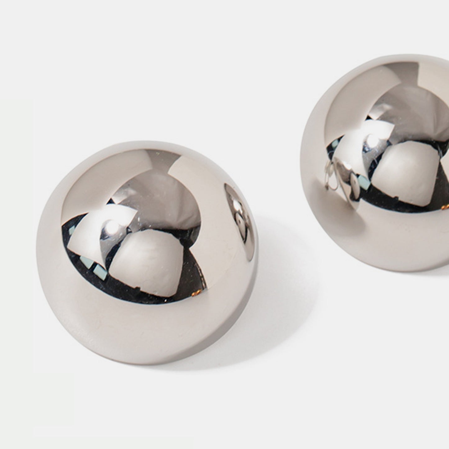 Oversized Hemispherical Clip On Earrings