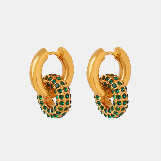 Gold Huggie Double-Hoop Earrings