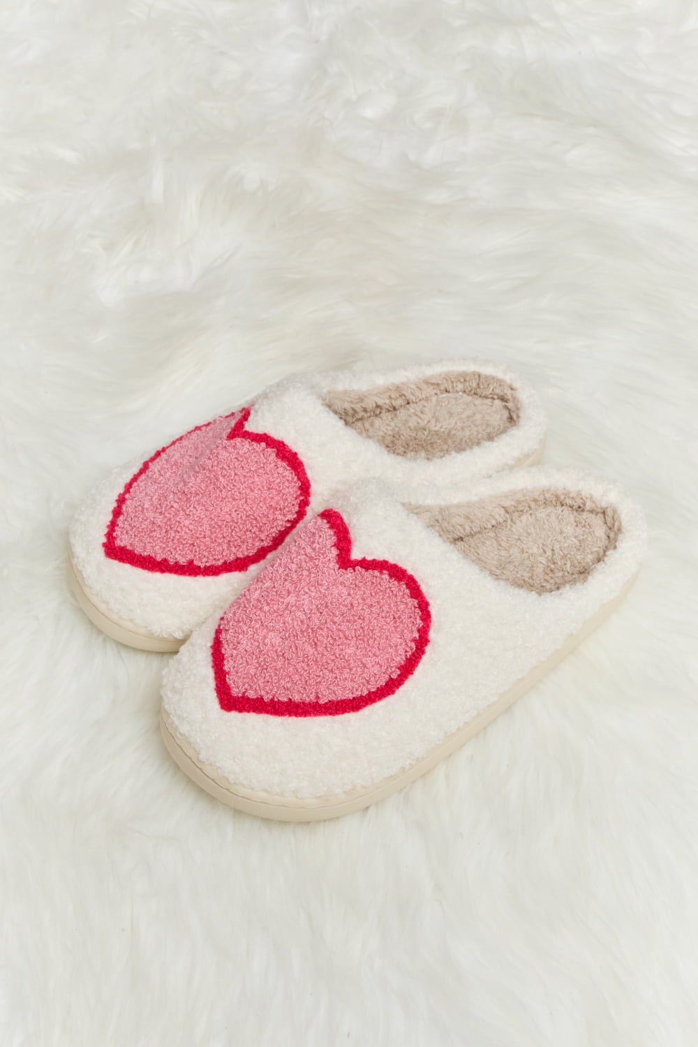 Strawberry Plush Slide Slippers