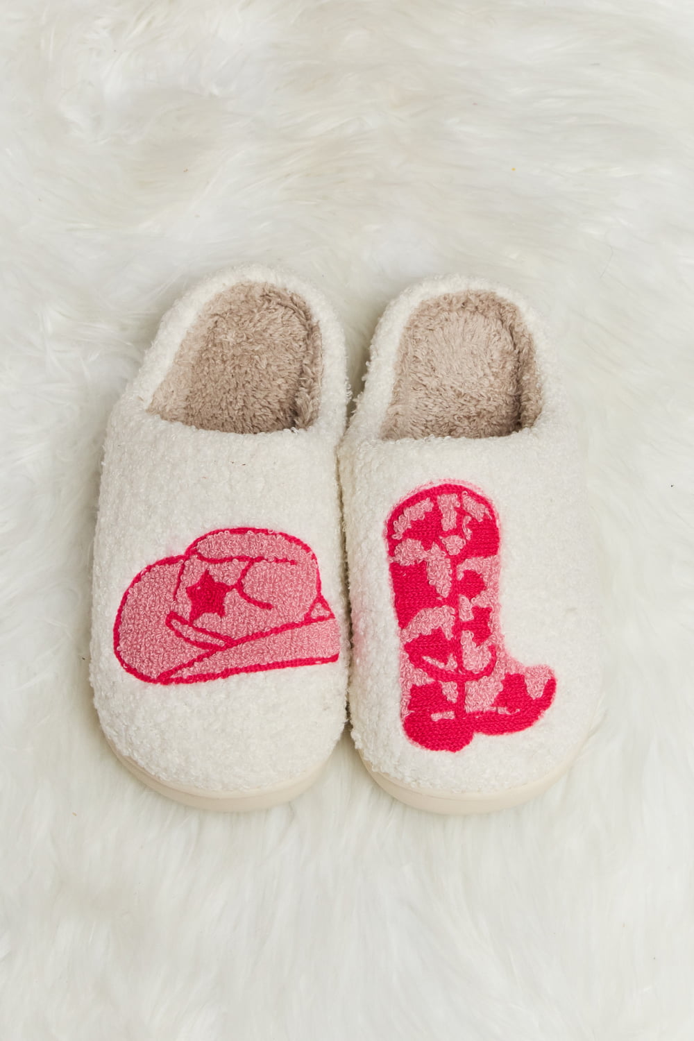 Strawberry Plush Slide Slippers