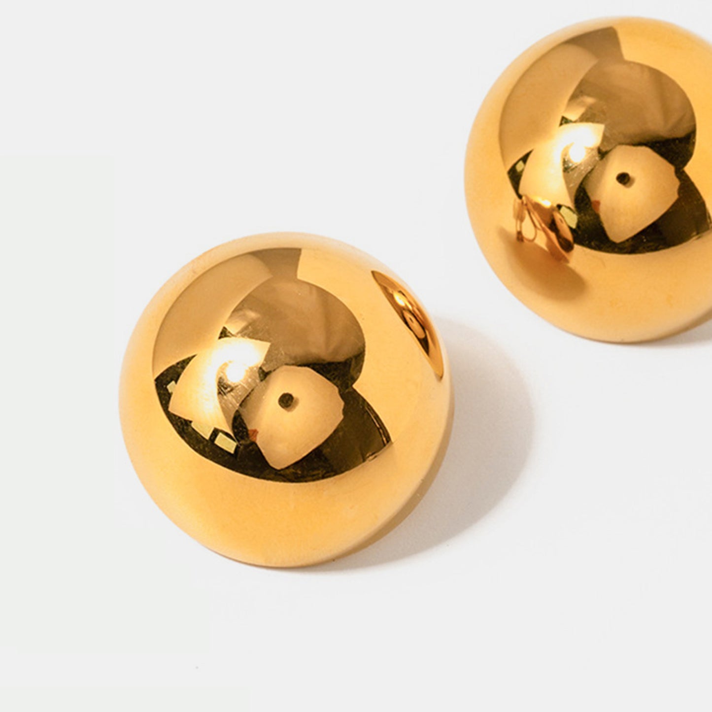 Oversized Hemispherical Clip On Earrings