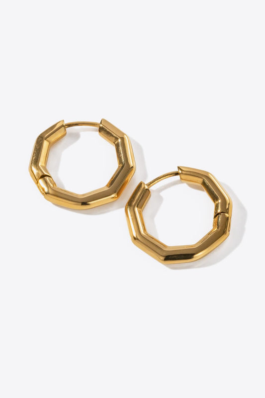 Geometric Hoop Stainless Steel Earrings