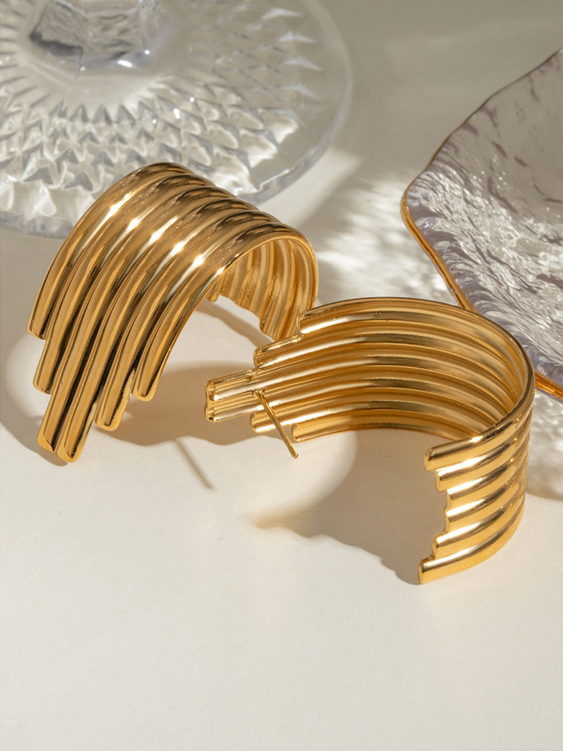 Luxe Gold Cuff Earrings