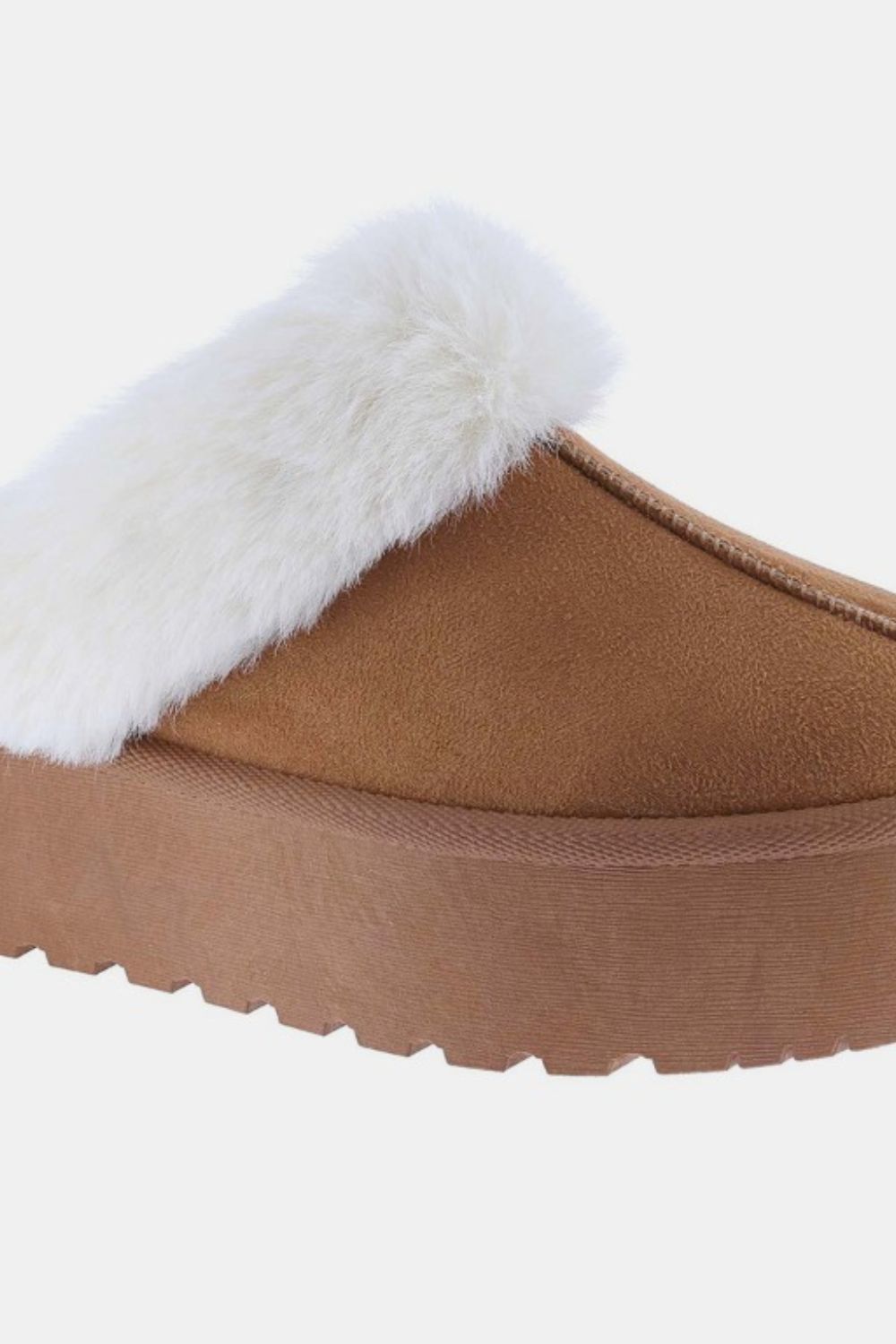 Carmel Thick Bottom Fur Trim Snow Slippers