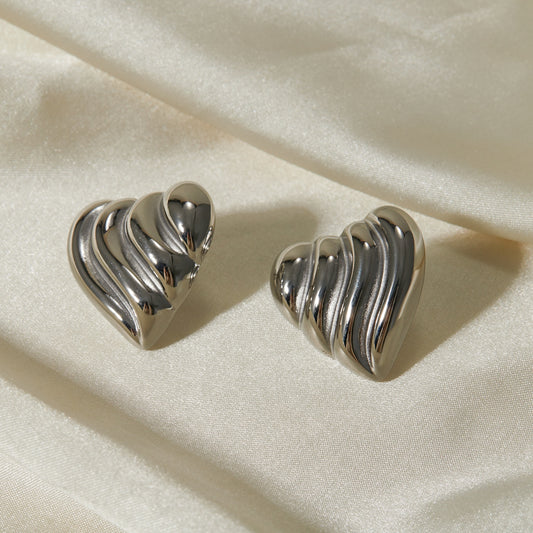 Heart Shape Stud Earrings