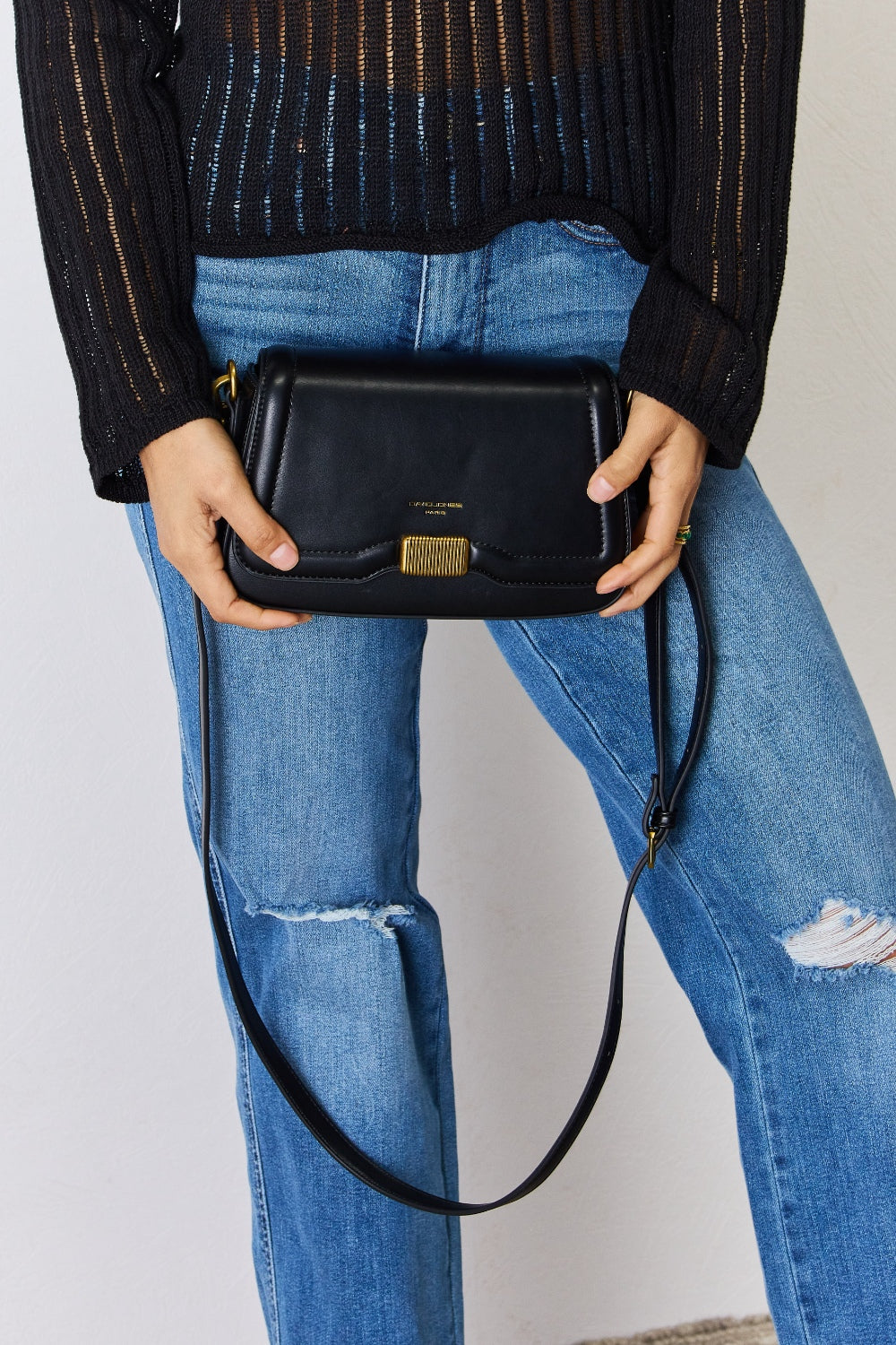 David Jones Vegan Leather Crossbody Bag