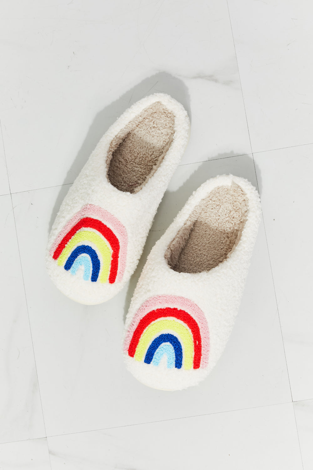 Rainbow Cozy Slide Slipper