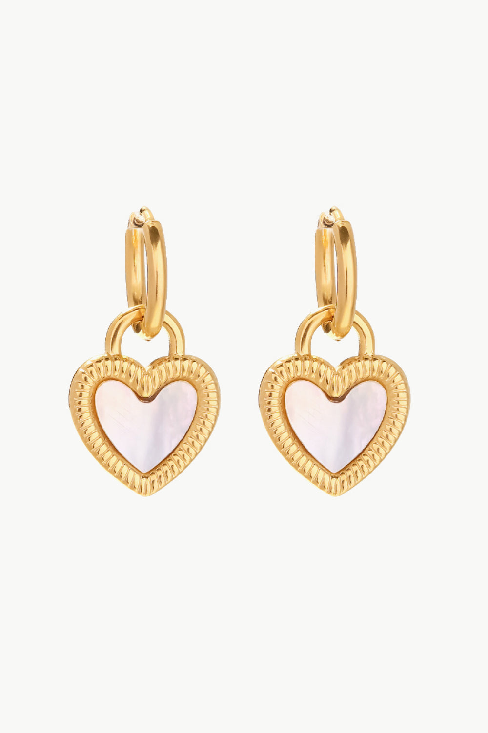 With Love Shell Heart Drop Earrings