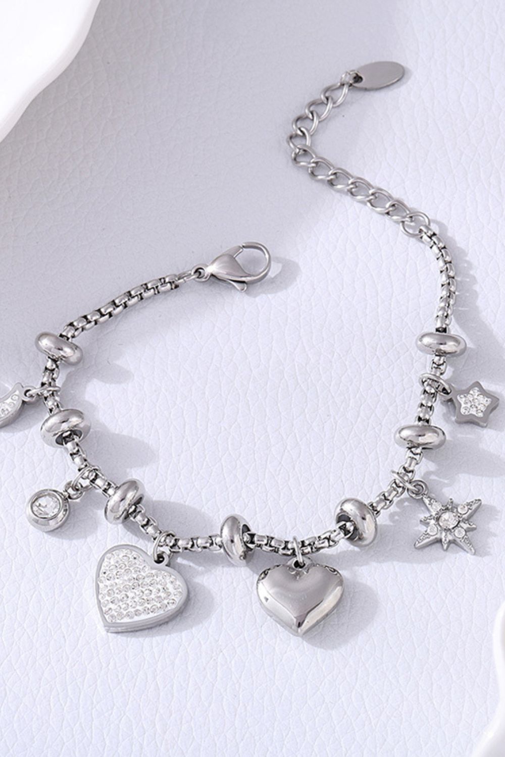 Hearts and Stars Charm Bracelet