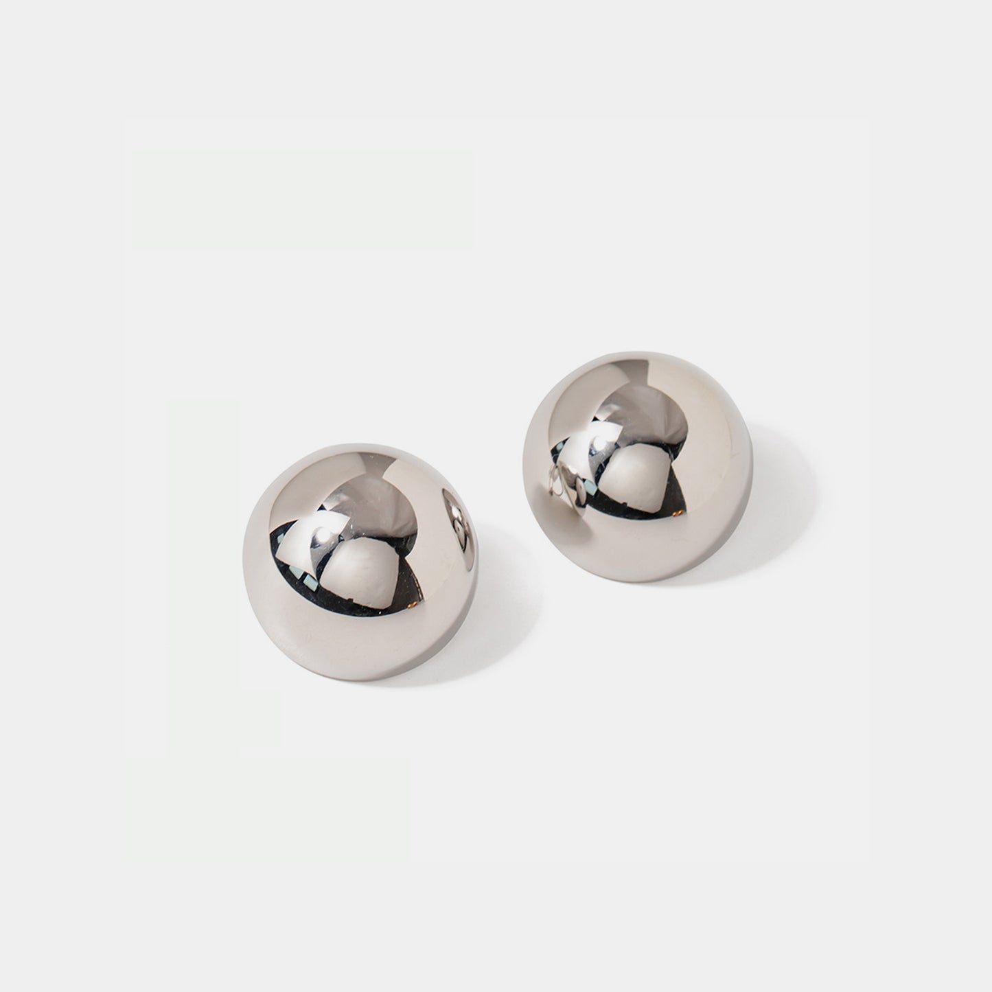 Oversized Hemispherical Clip On Earrings