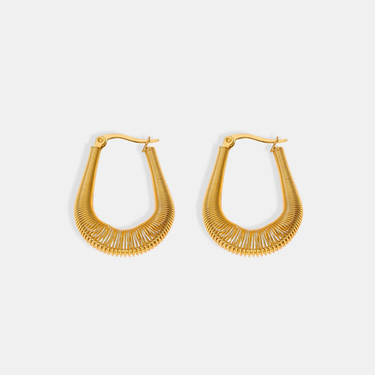 The Shape of U Hoop Earrings