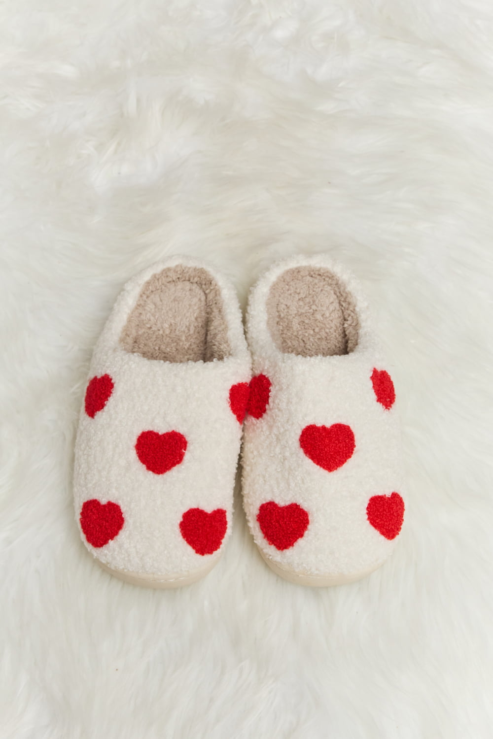 Strawberry Plush Slide Slippers