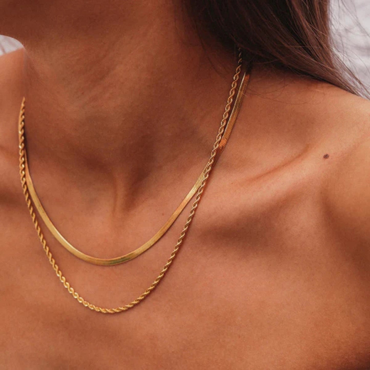 Everyday Double-Layered Gold Necklace