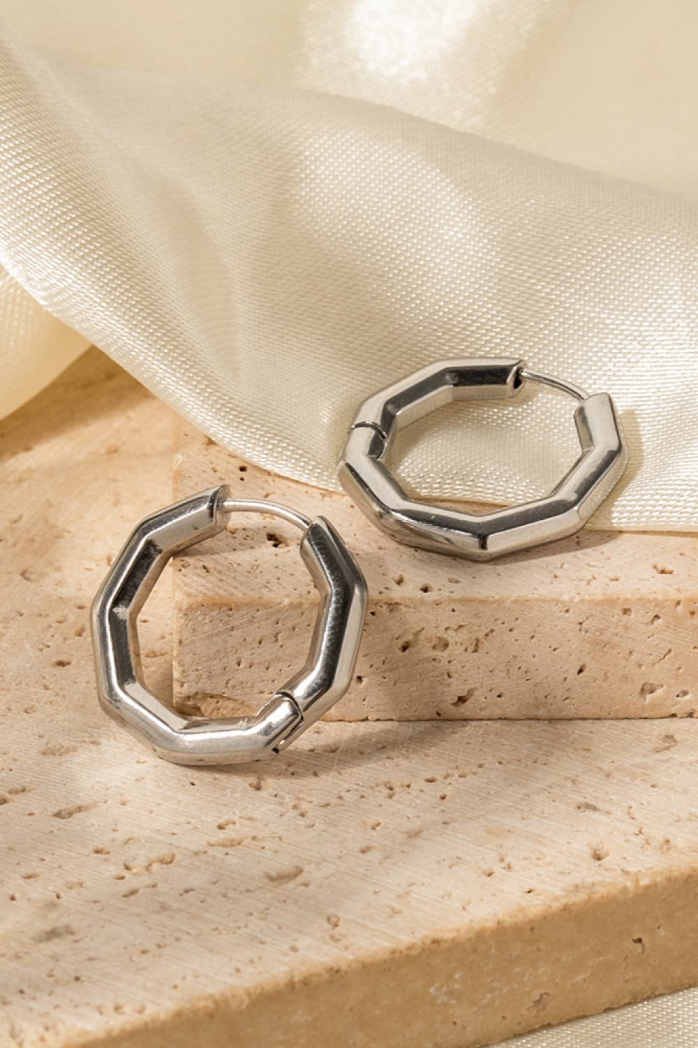 Geometric Hoop Stainless Steel Earrings