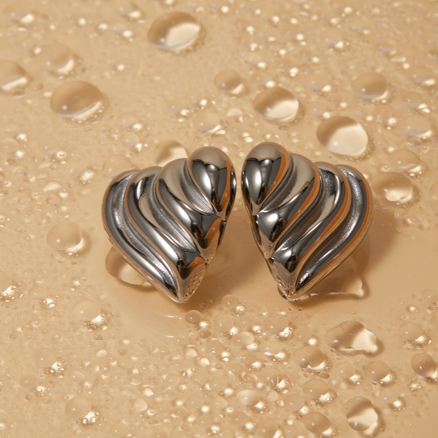 Heart Shape Stud Earrings