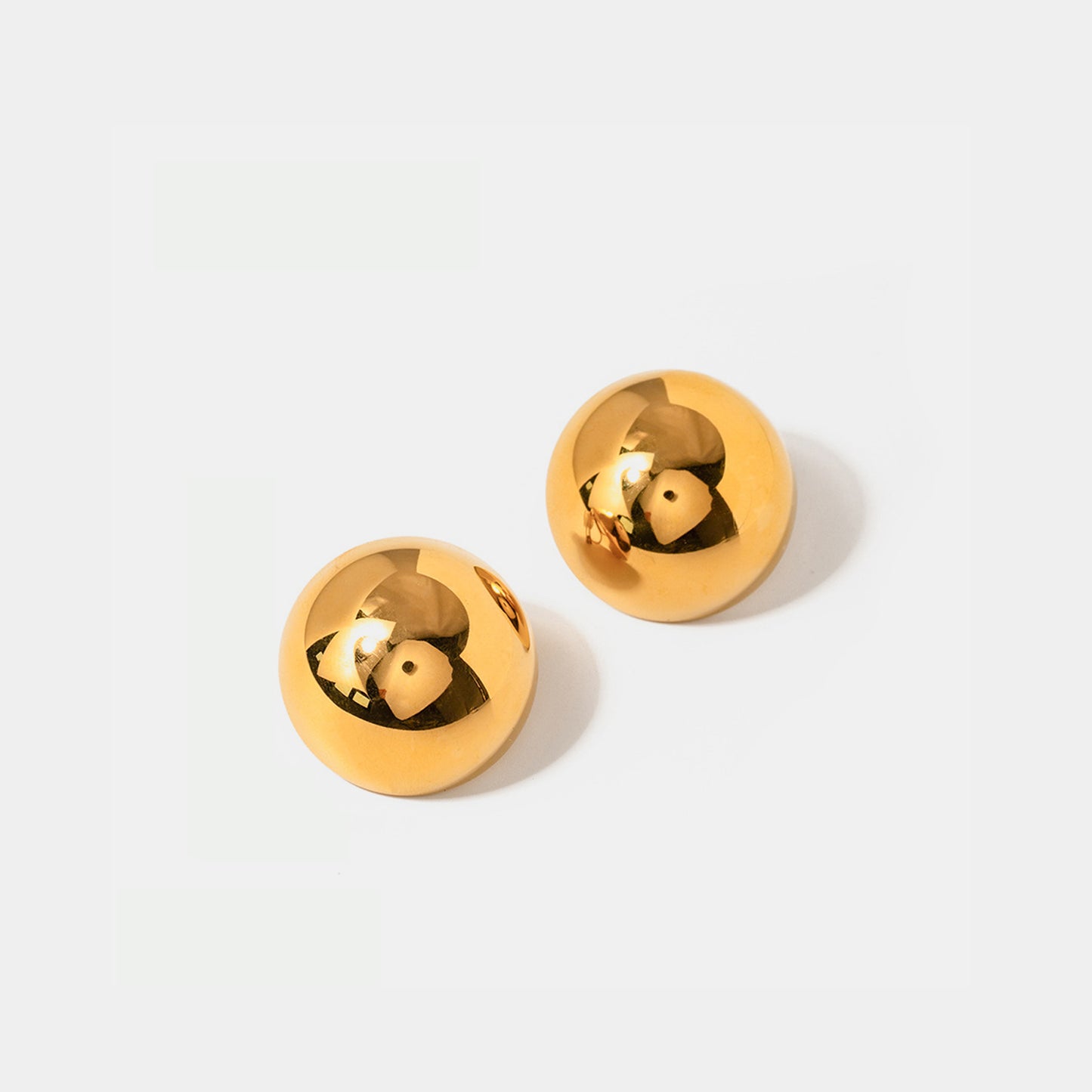 Oversized Hemispherical Clip On Earrings