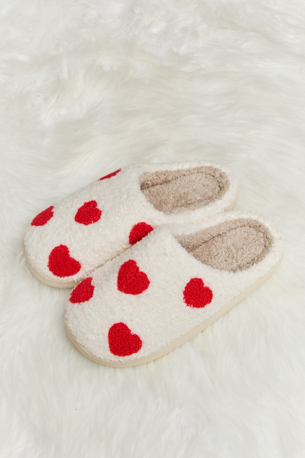 Strawberry Plush Slide Slippers