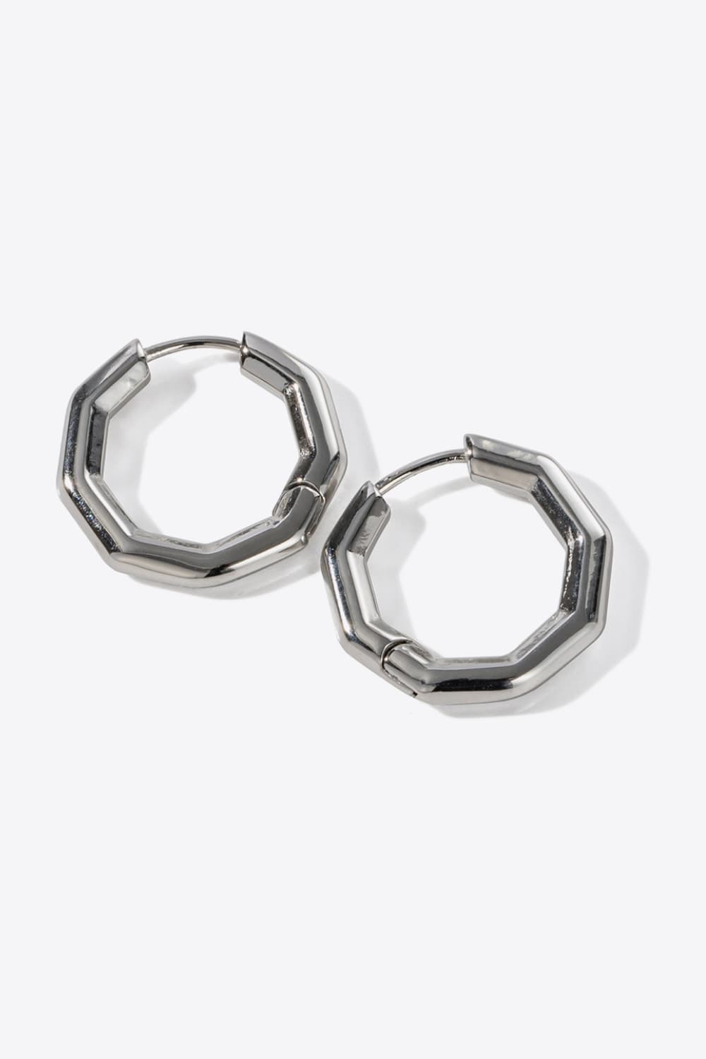 Geometric Hoop Stainless Steel Earrings