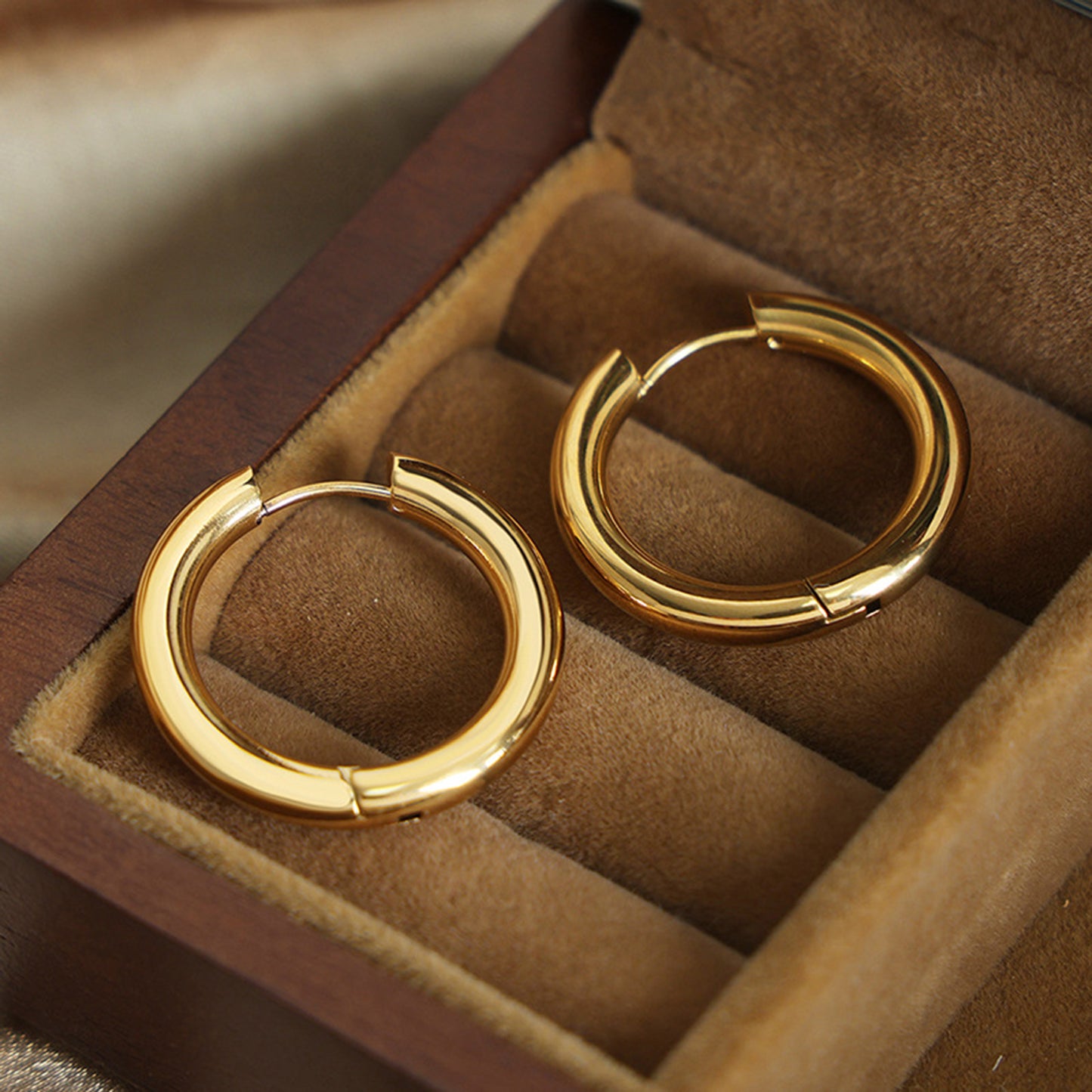 All You Need Huggie Earrings in 18k Gold