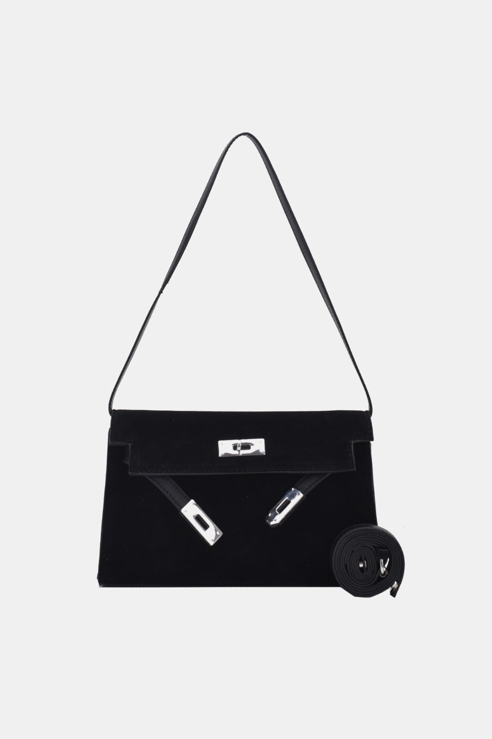 Everyday Suede Vegan Leather Strap Shoulder Bag